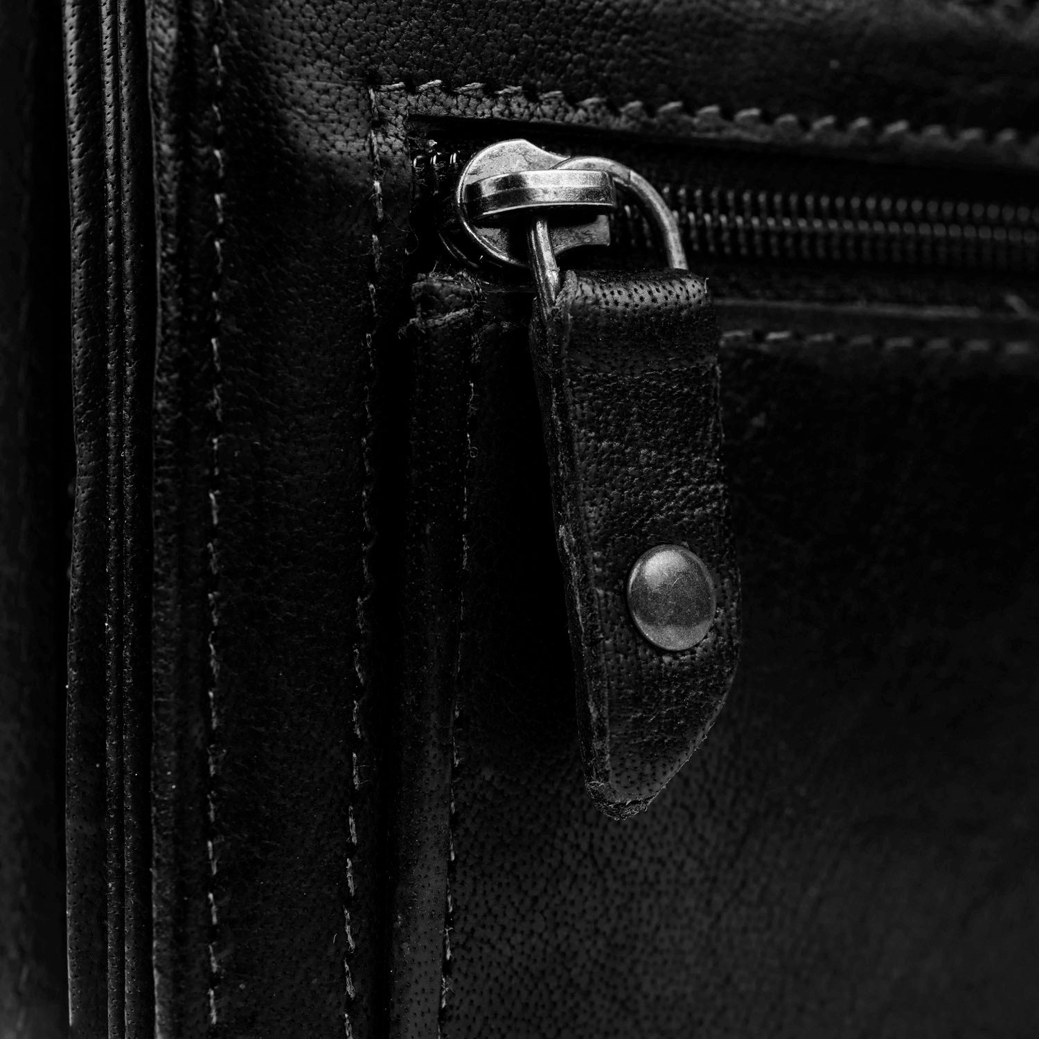 Leather Wallet Black Hampton