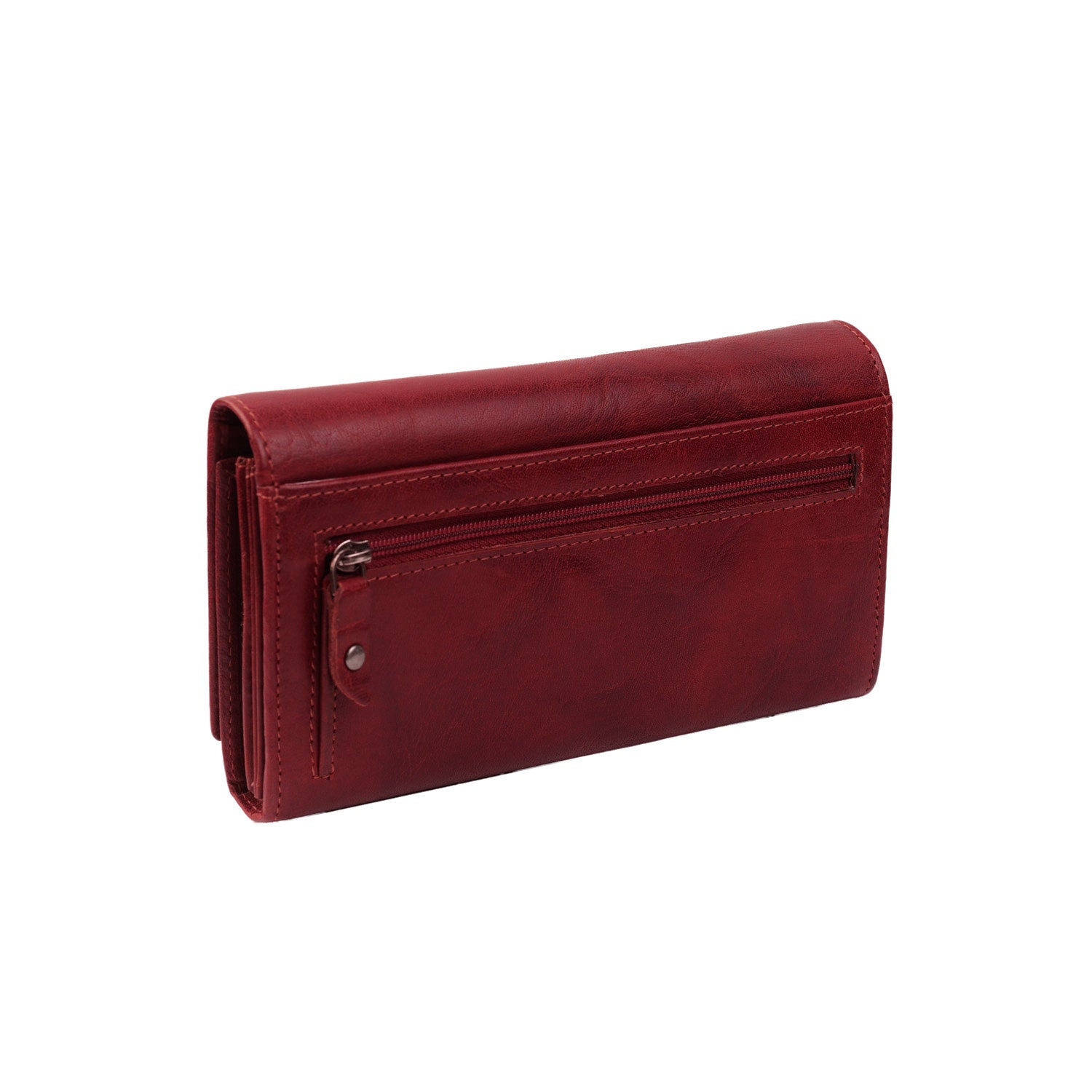 Leather Wallet Red Hampton