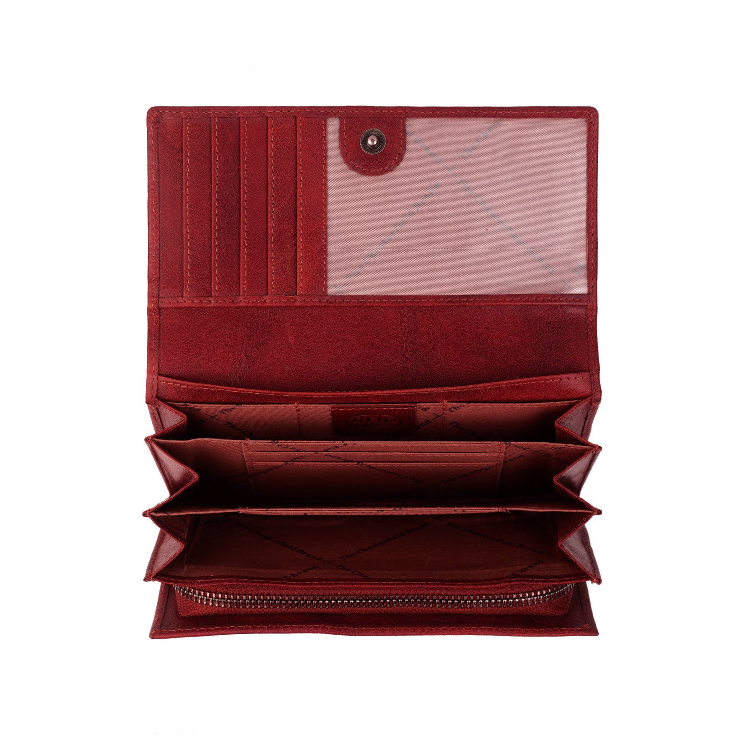 Leather Wallet Red Hampton