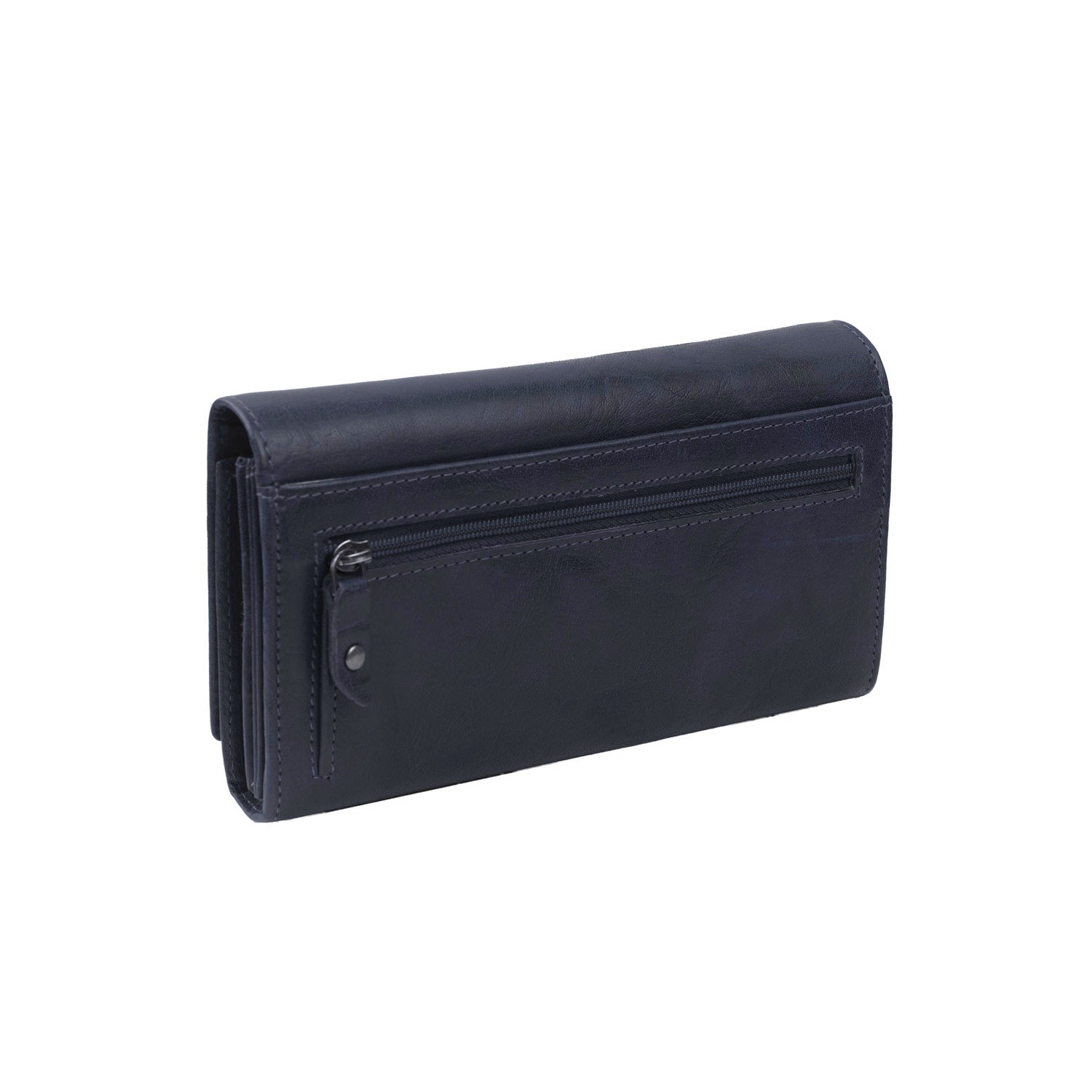 Leather Wallet Navy Hampton