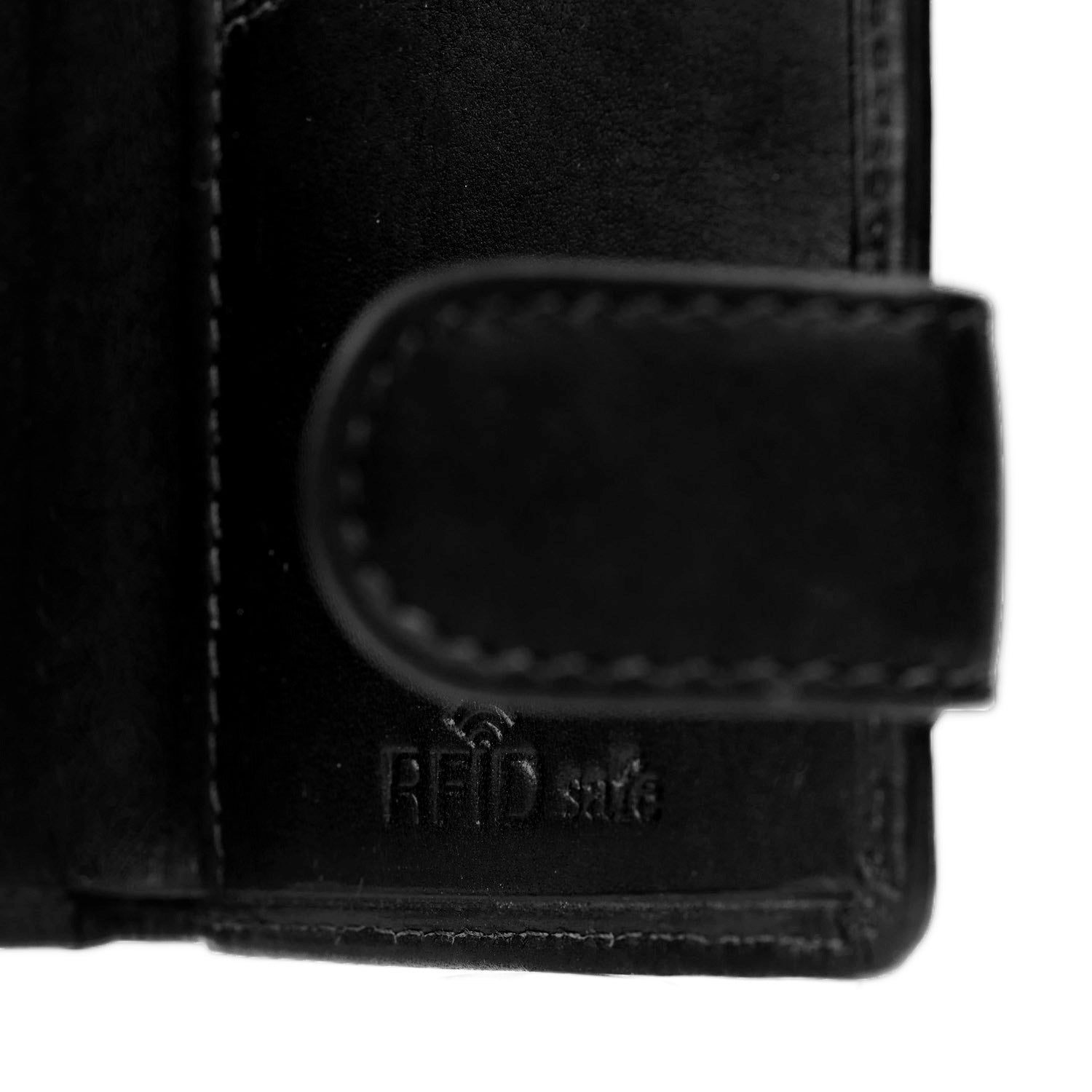 Leather Wallet Black Leicester