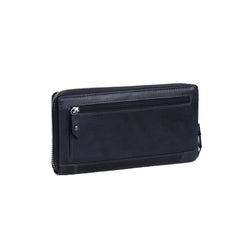 Leather Wallet Blue Havana