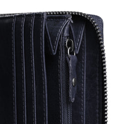 Leather Wallet Blue Havana