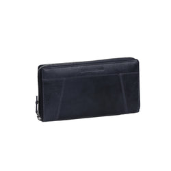 Leather Wallet Blue Havana