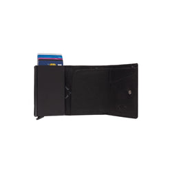 Leather Wallet Black Paris