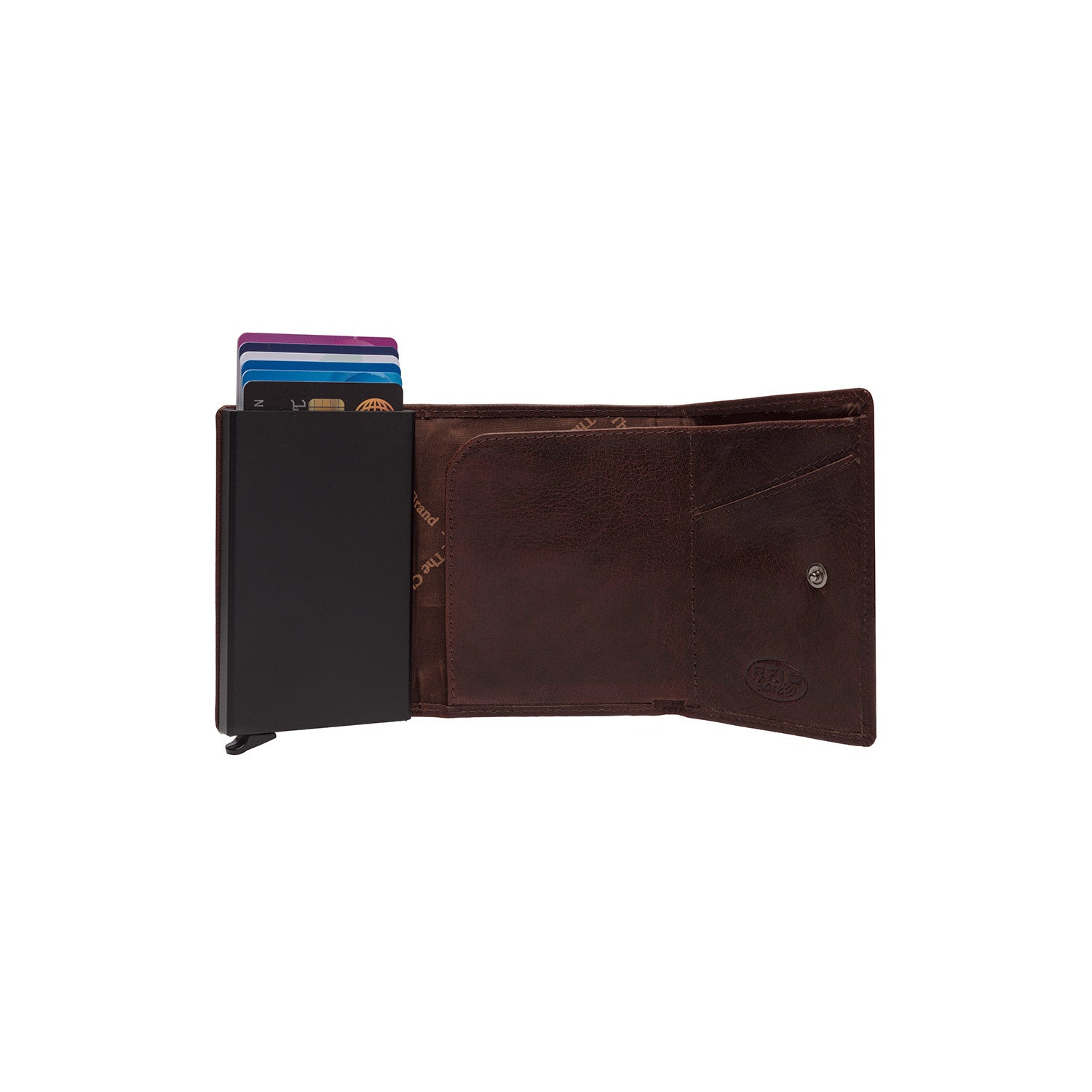 Leather Wallet Brown Paris