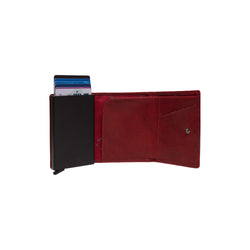 Leather Wallet Red Paris