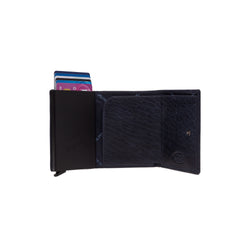 Leather Wallet Navy Paris