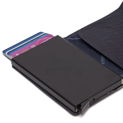 Leather Wallet Navy Paris