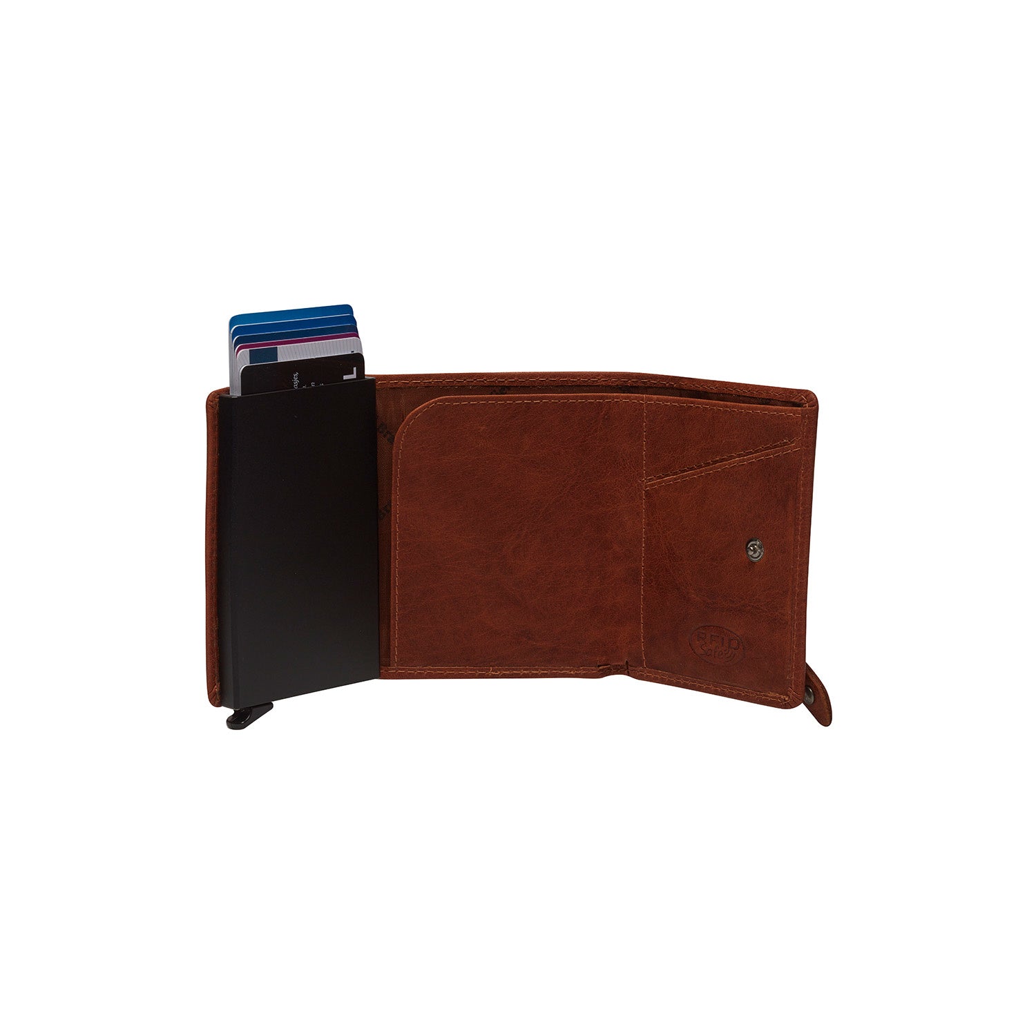 Leather Wallet Cognac Paris