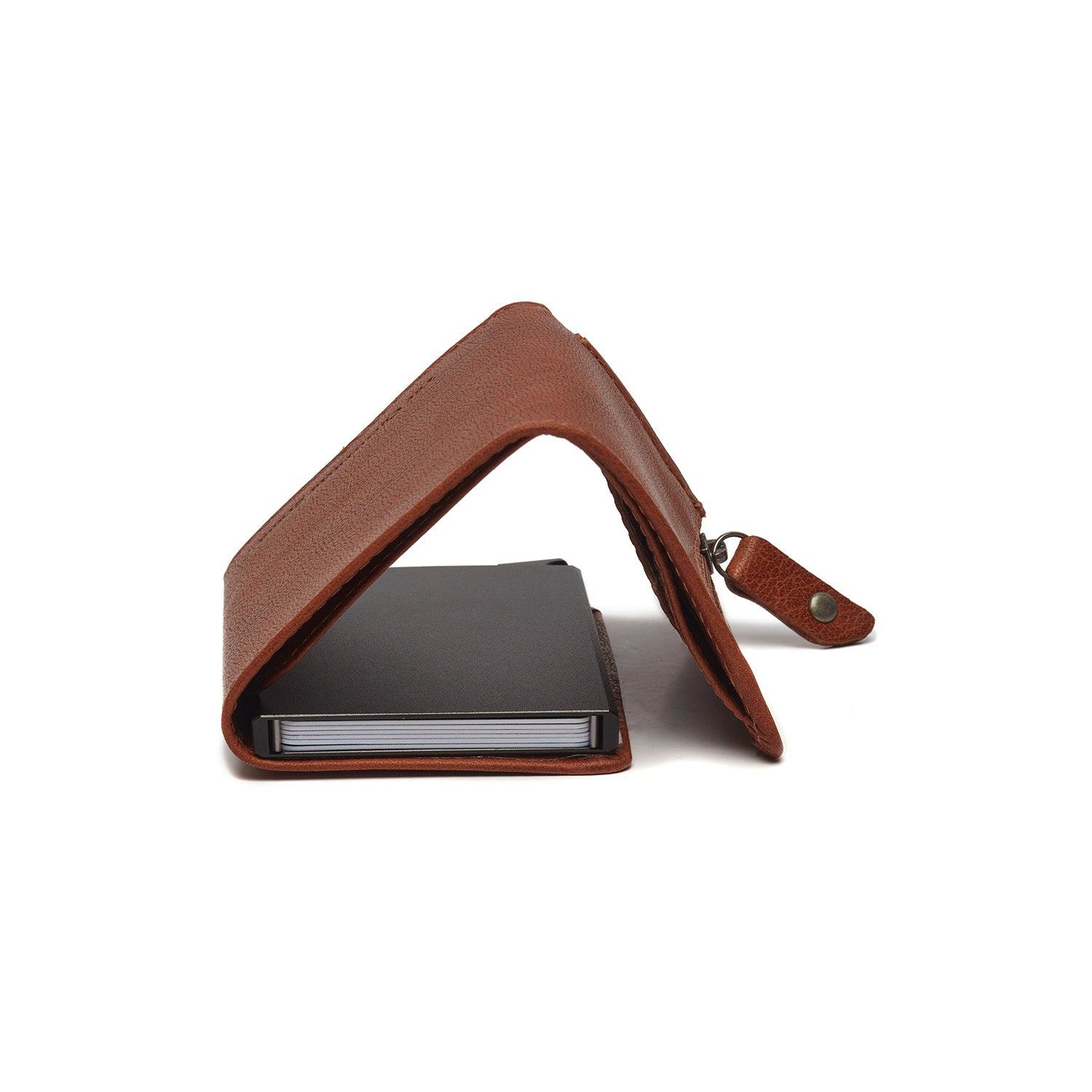 Leather Wallet Cognac Paris