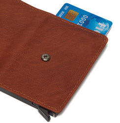 Leather Wallet Cognac Paris