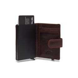 Leather Wallet Brown Prague