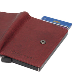 Leather Wallet Red Prague