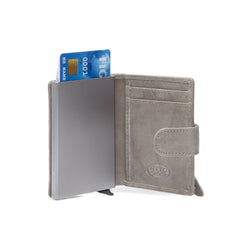 Leather Wallet Light Grey Prague