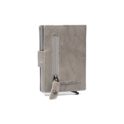 Leather Wallet Light Grey Prague