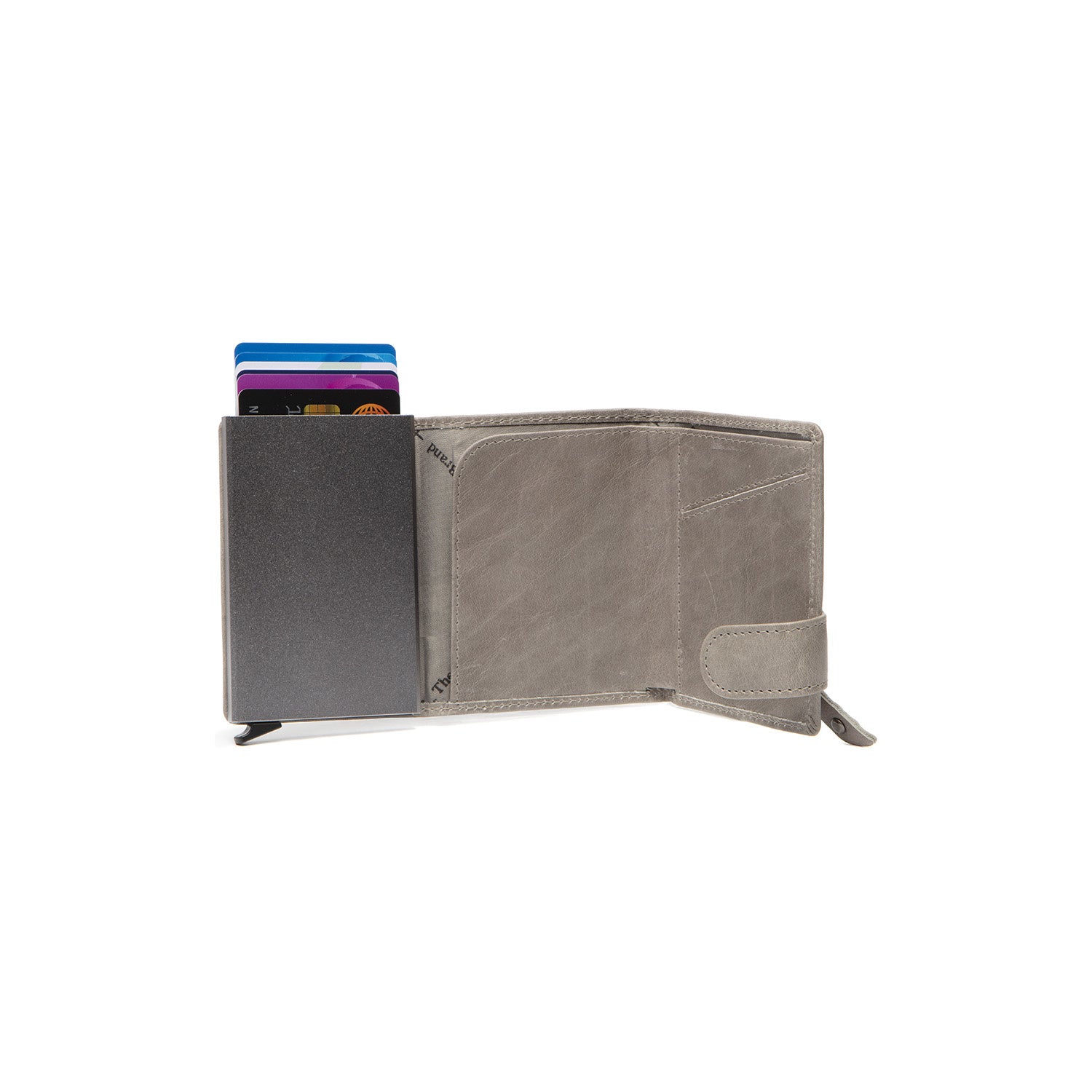 Leather Wallet Light Grey Portland