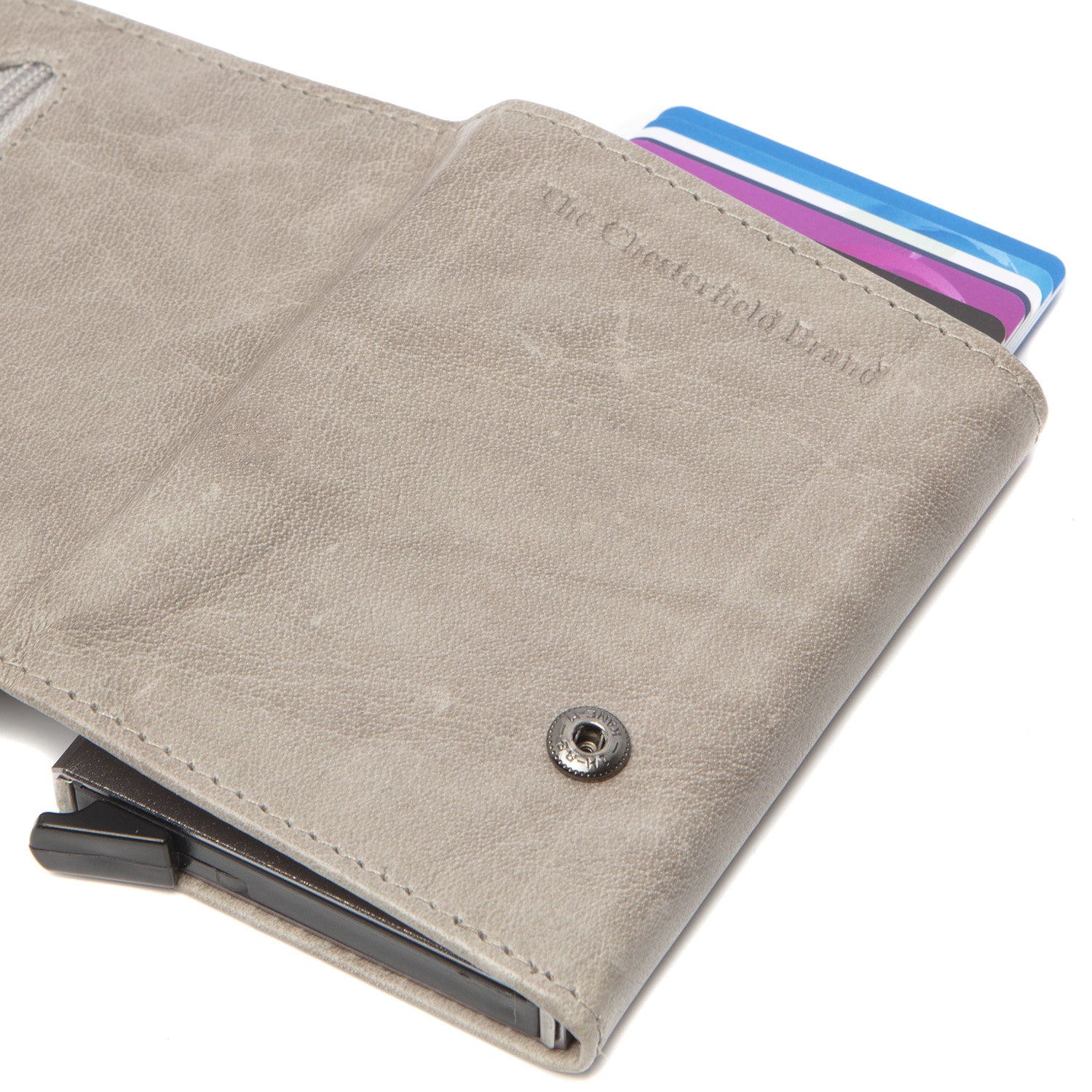 Leather Wallet Light Grey Portland