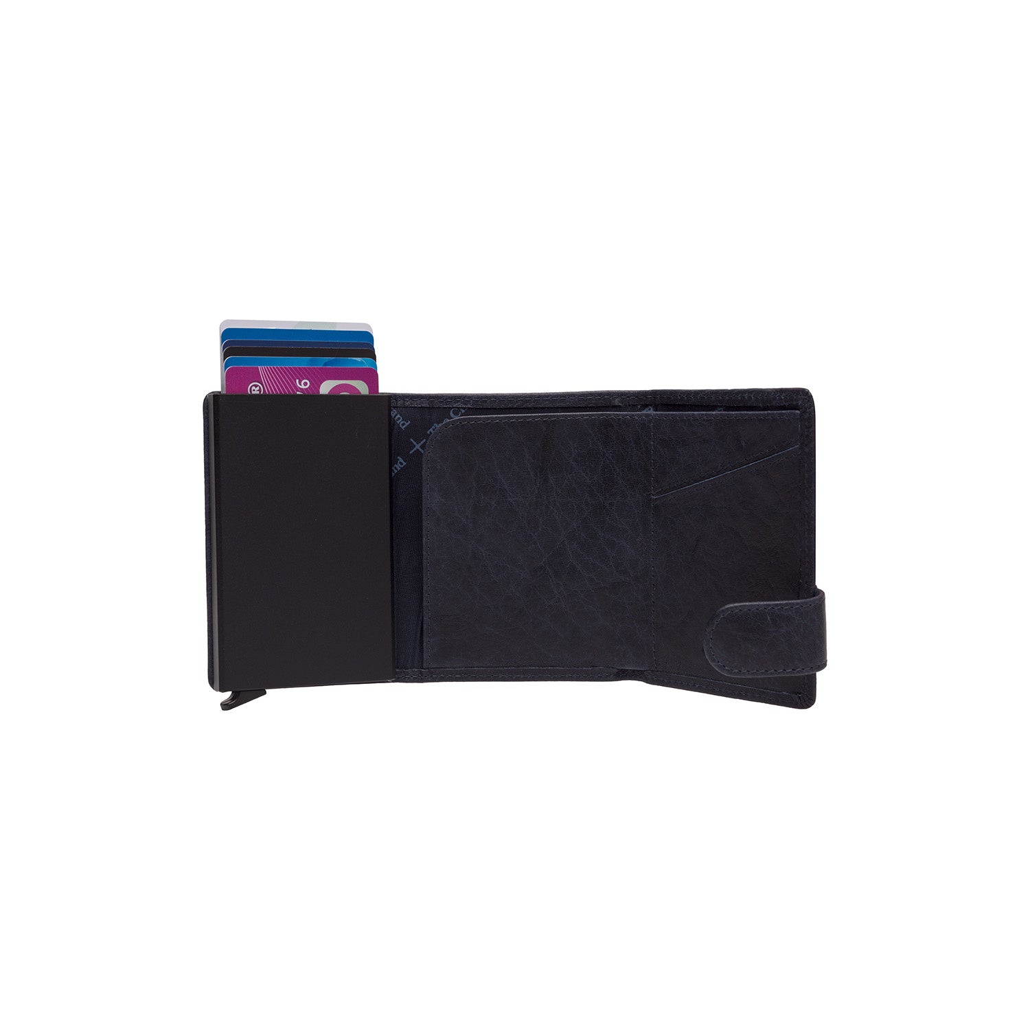 Leather Wallet Navy Portland