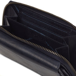 Leather Wallet Navy Rhodos