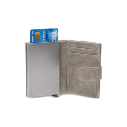 Leather Wallet Light Grey Hannover