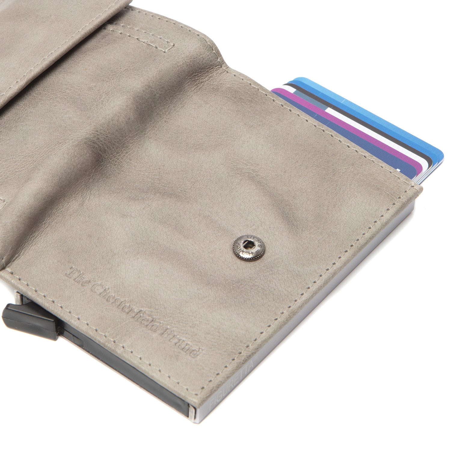 Leather Wallet Light Grey Hannover