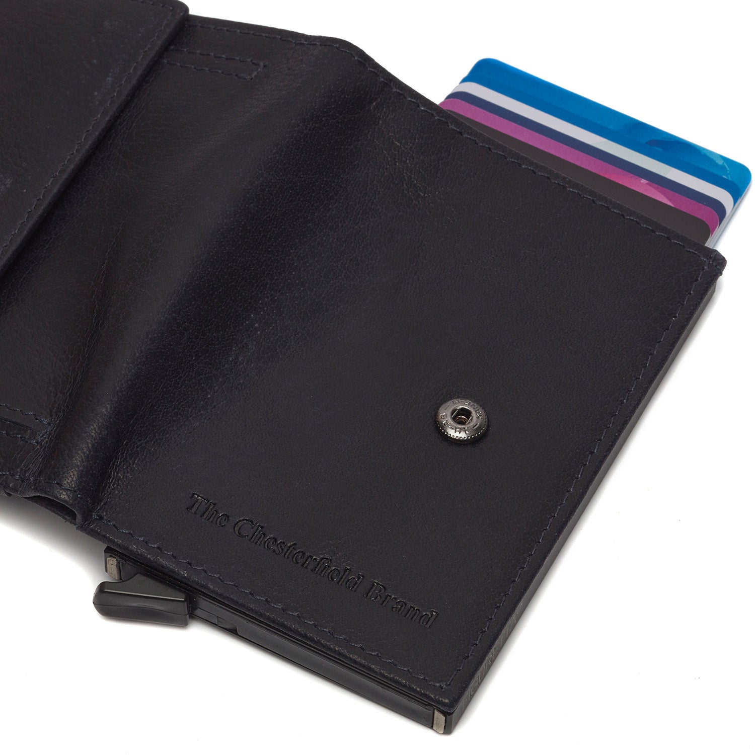 Leather Wallet Navy Hannover