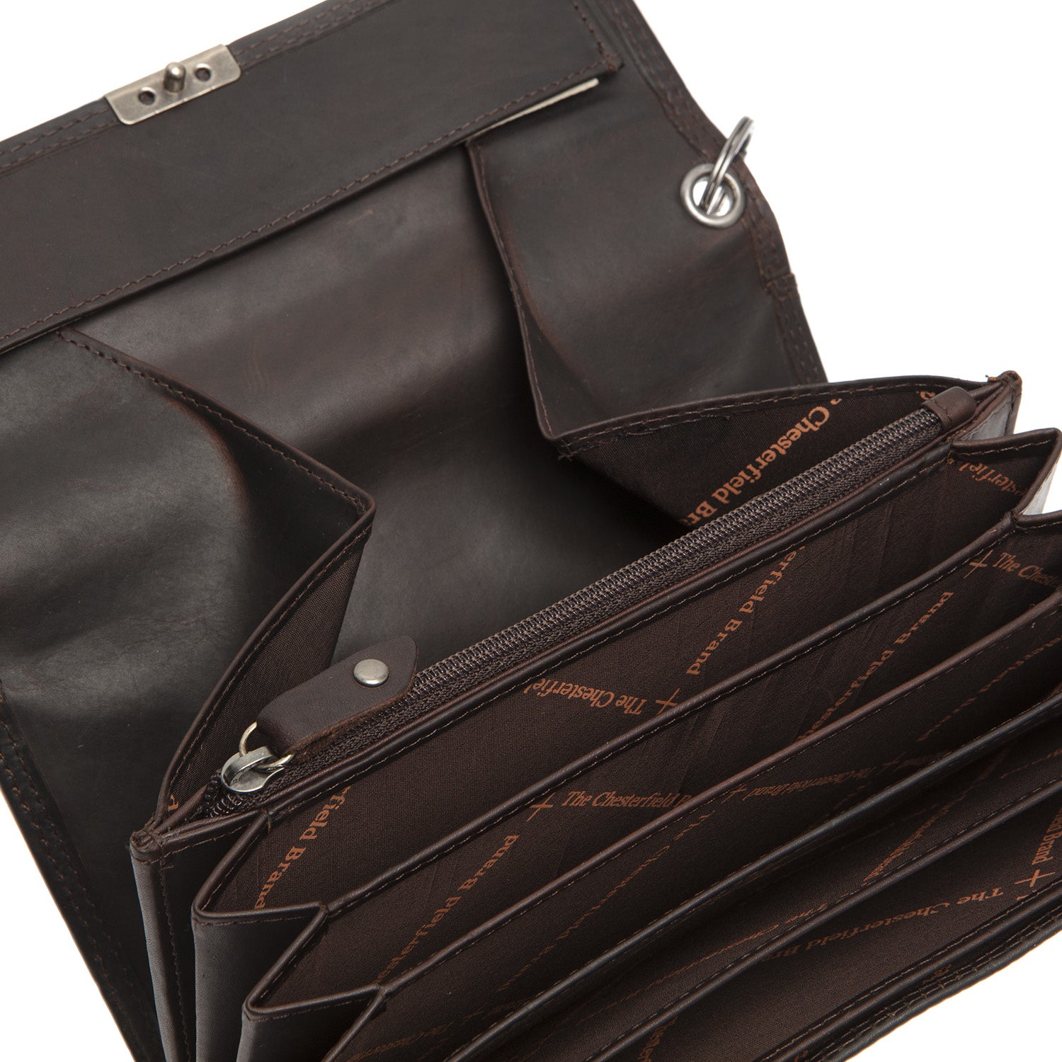 Leather Waiter Wallet Brown Elba