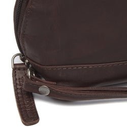 Leather Toiletry Bag Brown Venezia