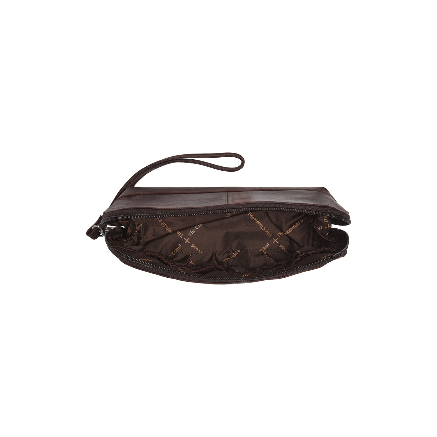 Leather Toiletry Bag Brown Venezia