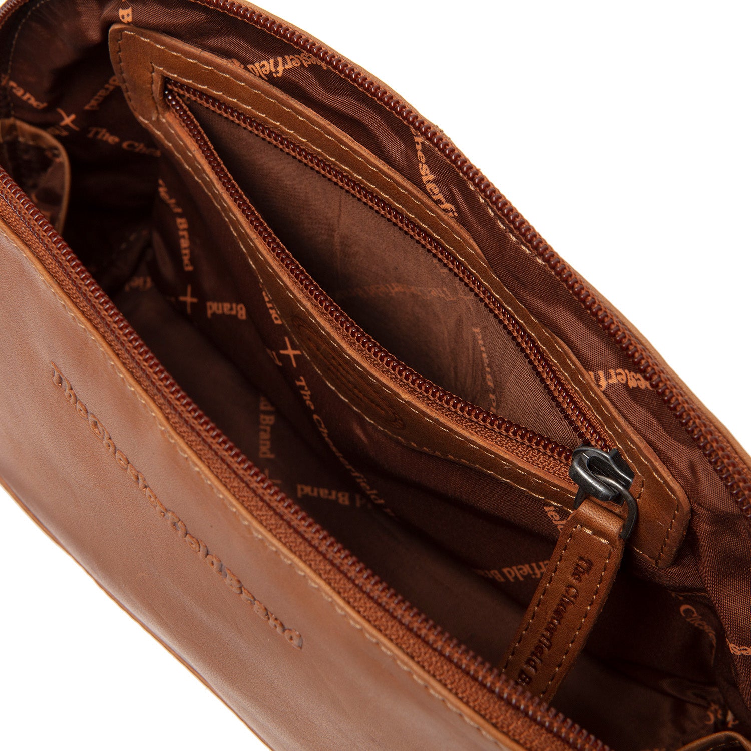 Leather Toiletry Bag Cognac Venezia