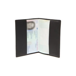 Leather Passport Case Black