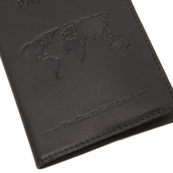 Leather Passport Case Black