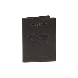 Leather Passport Case Brown