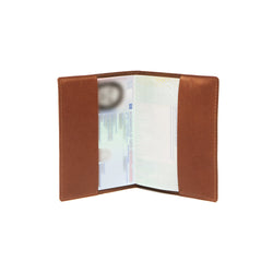 Leather Passport Case Cognac