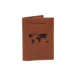 Leather Passport Case Cognac