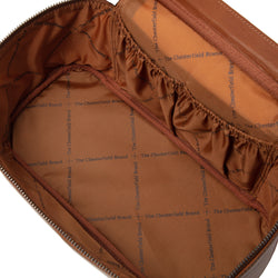 Leather Toiletry Bag Cognac Limone