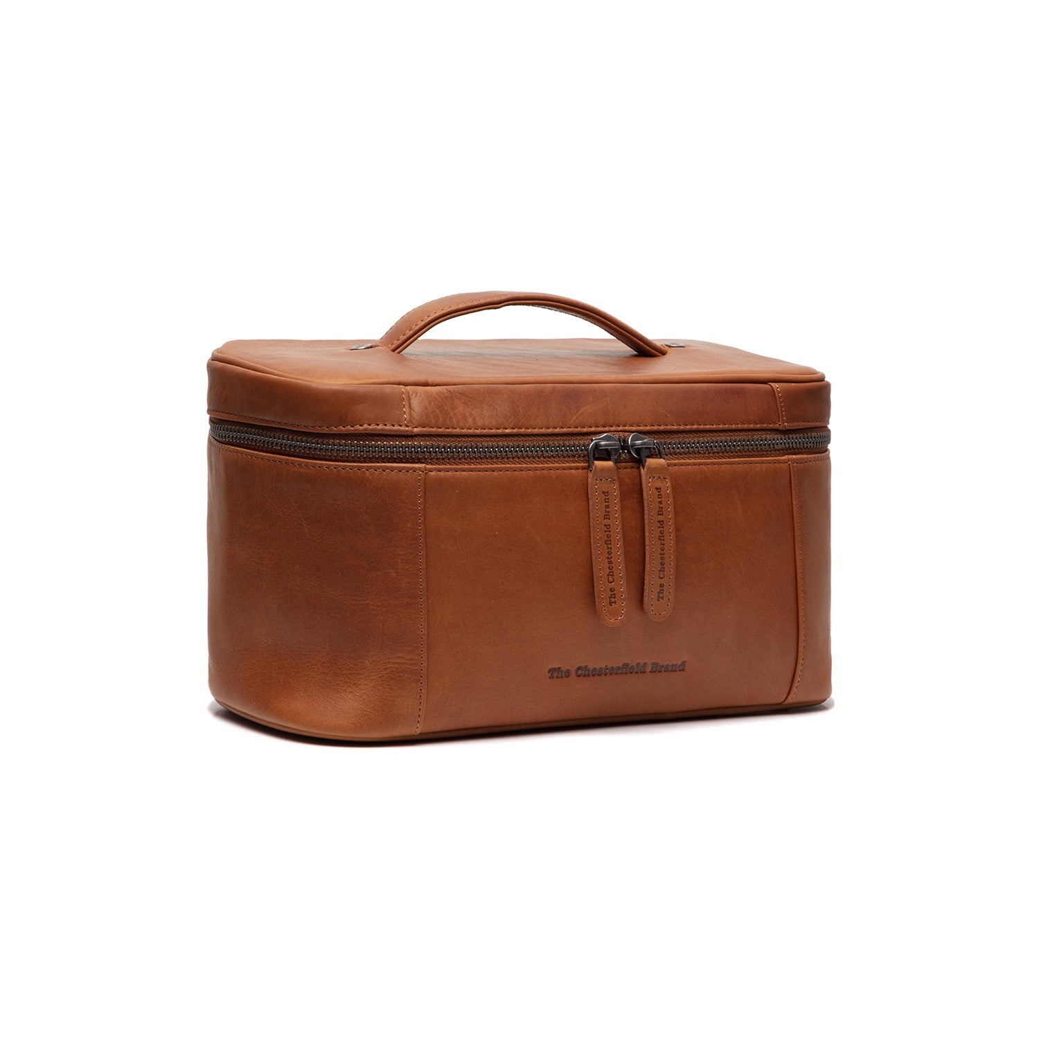 Leather Toiletry Bag Cognac Limone