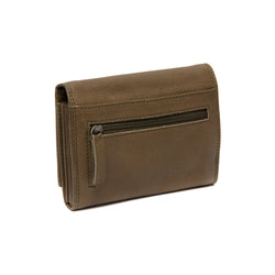 Leather Wallet Olive Green Avola