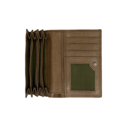 Leather Wallet Olive Green Avola