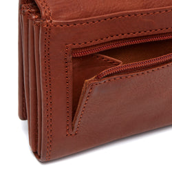 Leather Wallet Cognac Avola