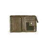 Leather Wallet Olive Green Mavona