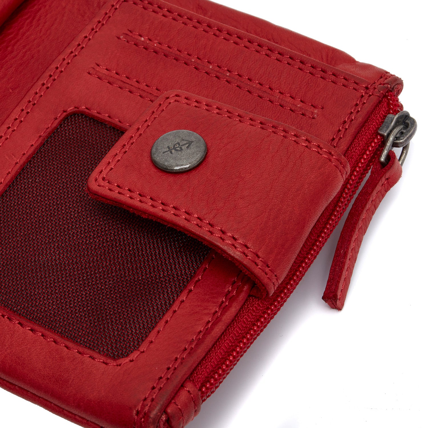 Leather Wallet Red Mavona