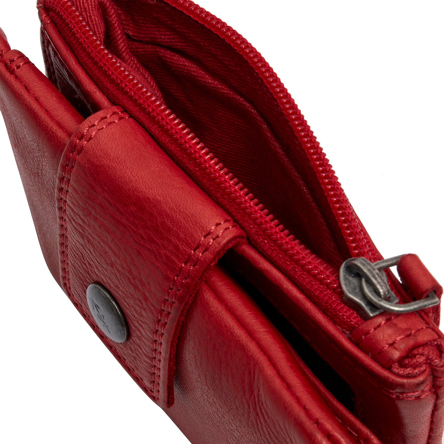 Leather Wallet Red Mavona