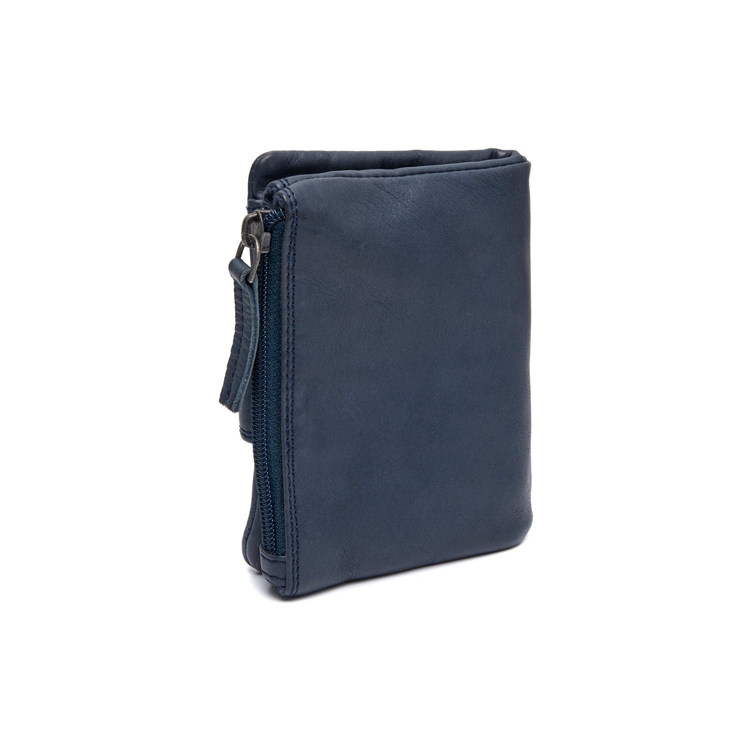 Leather Wallet Ocher Navy Mavona