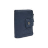 Leather Wallet Ocher Navy Mavona