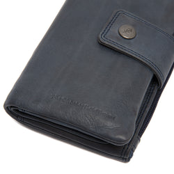 Leather Wallet Navy Fresno