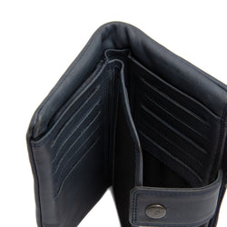 Leather Wallet Navy Fresno