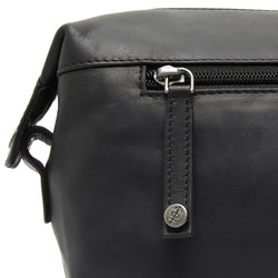 Leather Toiletry Bag Black Westport