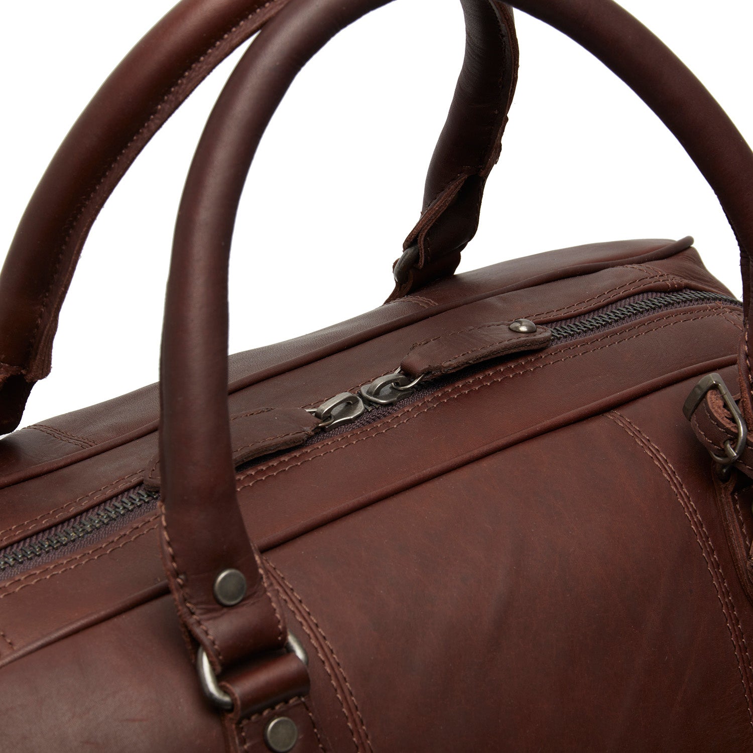 Leather Weekend Bag Brown Liam